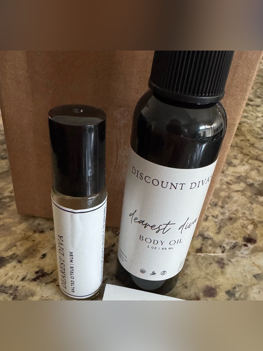 Dearest Diva Salted Citrus Musk Body Oil & roller ball